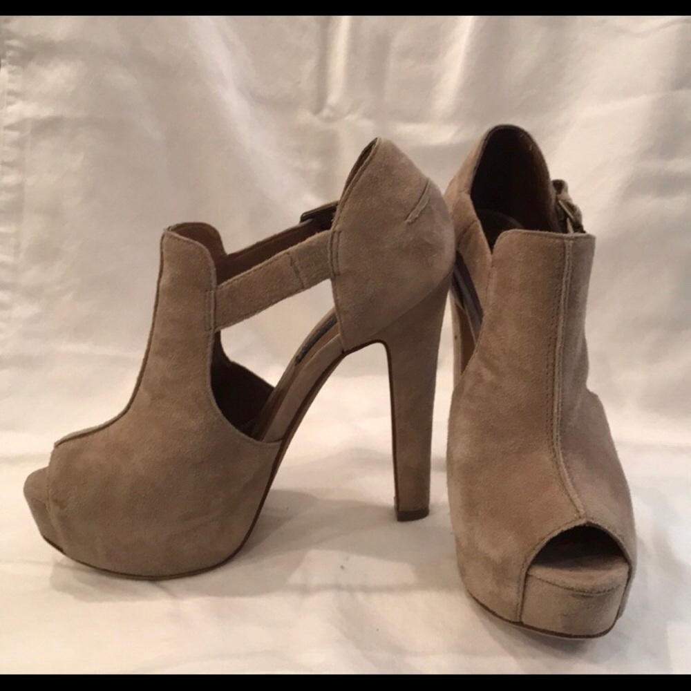 STEVEN By Steve Madden Suede Platform PeepToe